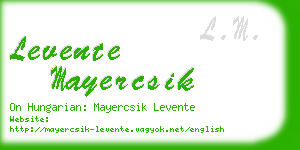 levente mayercsik business card